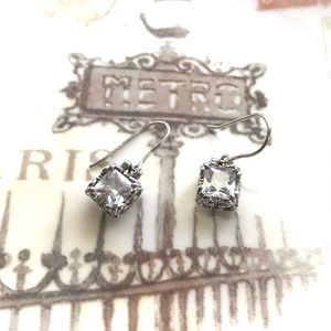 Silpada- Sterling Silver and Cubic Zirconia Uptown Earrings